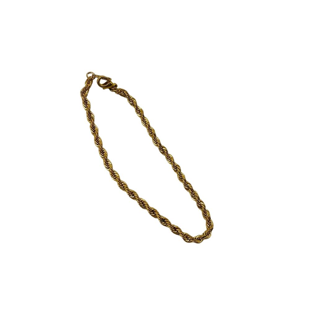 Gold chain braid bracelet